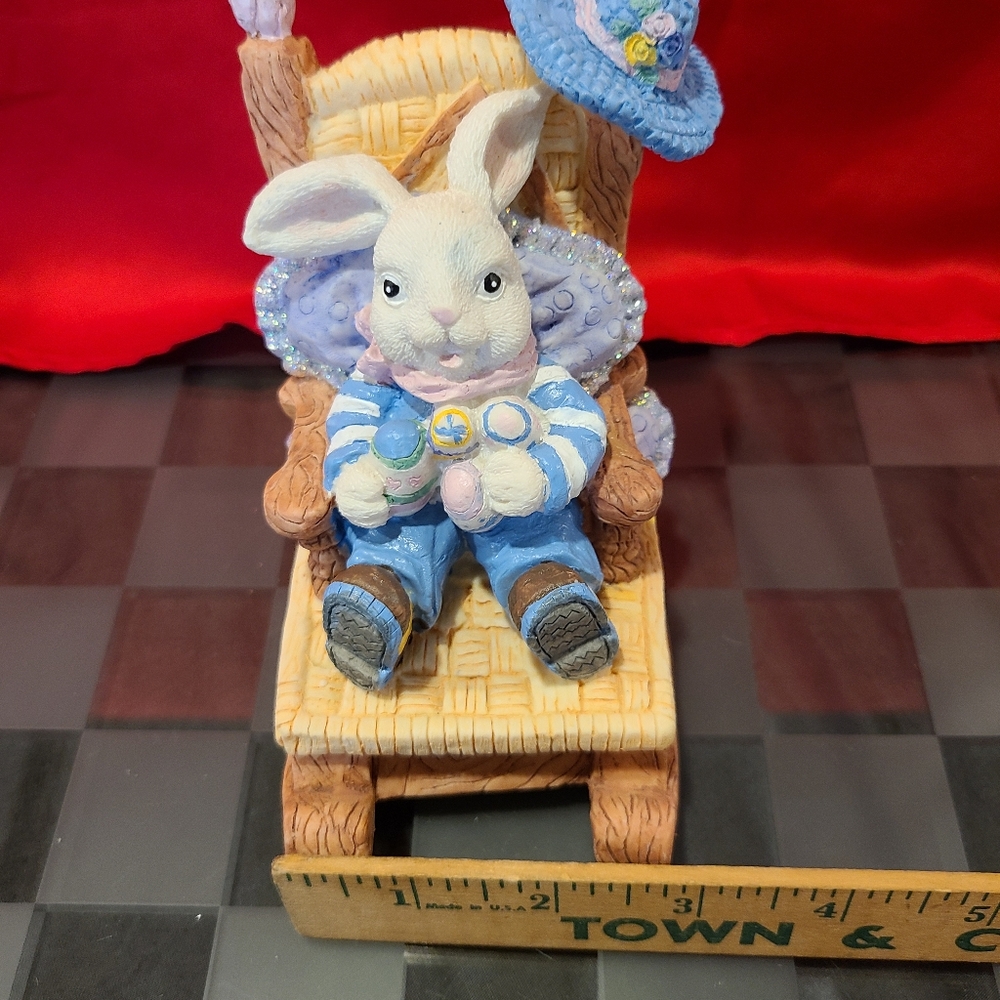 Bunny Rabbit Rocking Chair Decor for sale - Picture 14 of 15